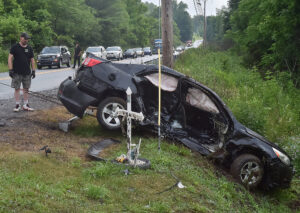Two vehicle accident on Fairmont Road sends one to hospital